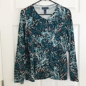 Karen Scott Cardigan - XL - Teal